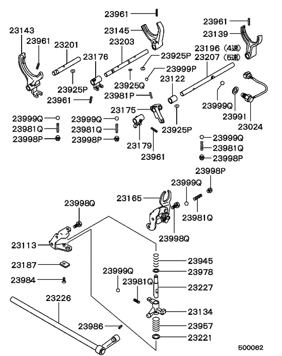 M/t gearshift control