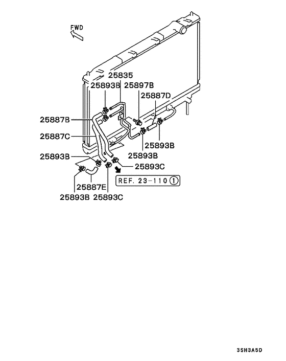 A/t oil cooler & tube