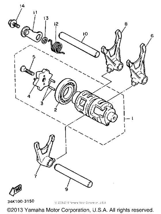 Shift cam-fork