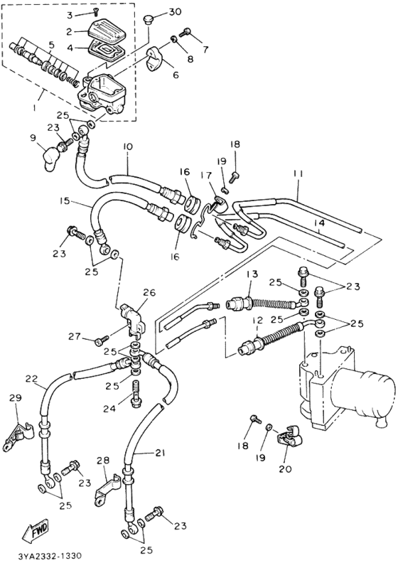 Front master cylinder