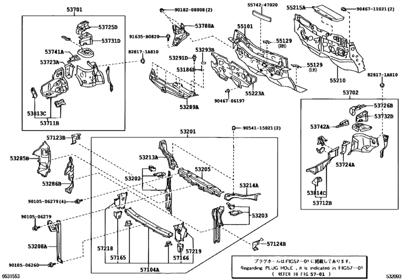 Front Fender Apron & Dash Panel