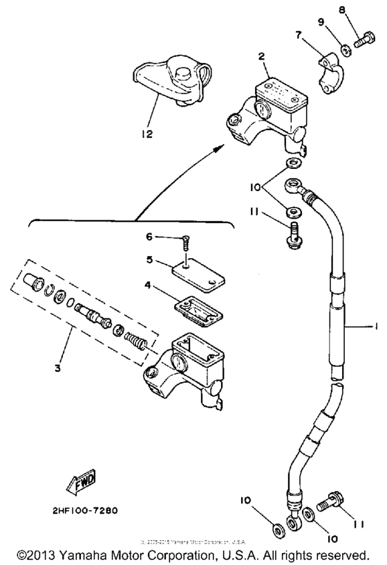 Front master cylinder