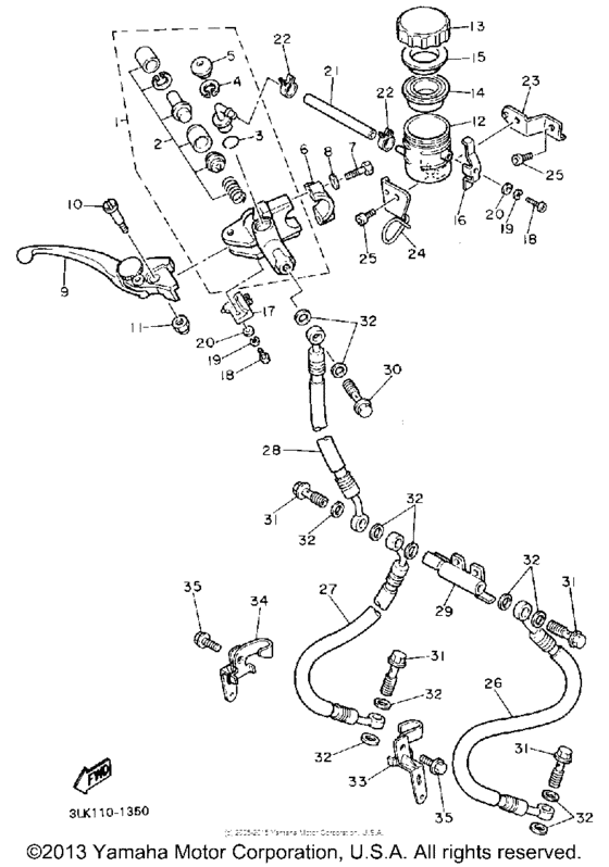 Front master cylinder