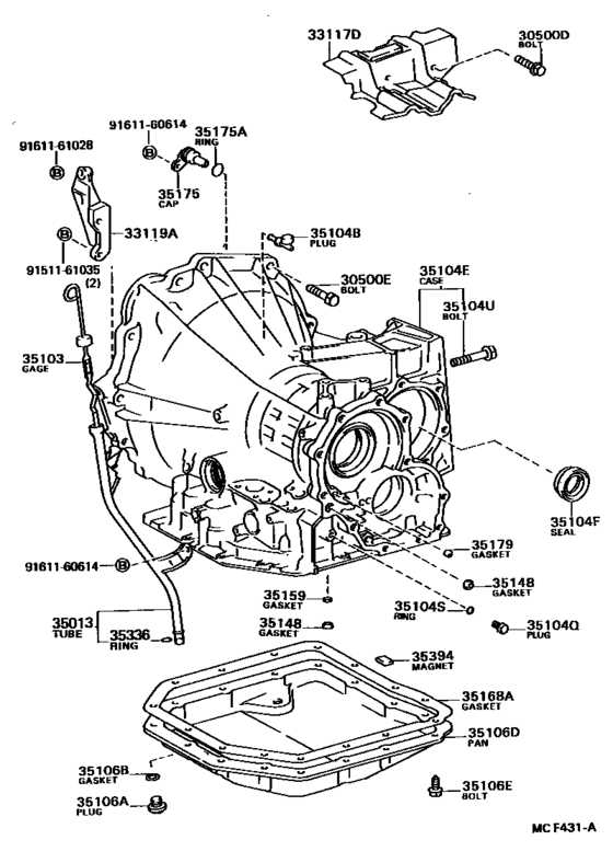 Transmission Case & Oil Pan (Atm)