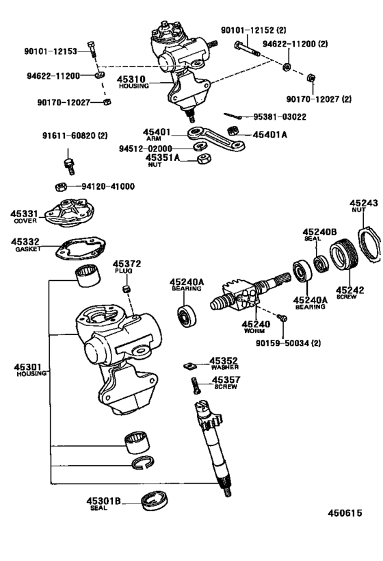 Front Steering Gear & Link
