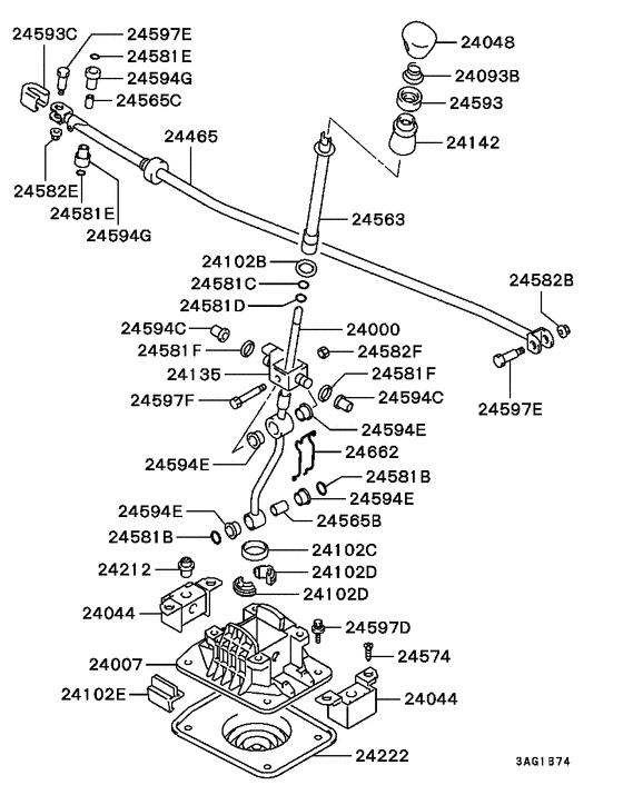 M/t floor shift linkage