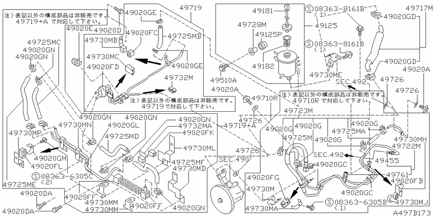 Power steering piping