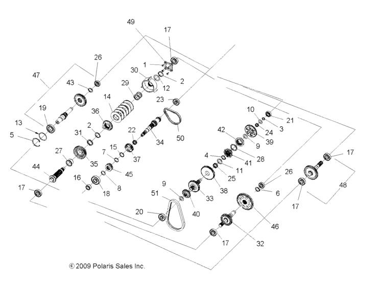 Drive train, main gearcase internals