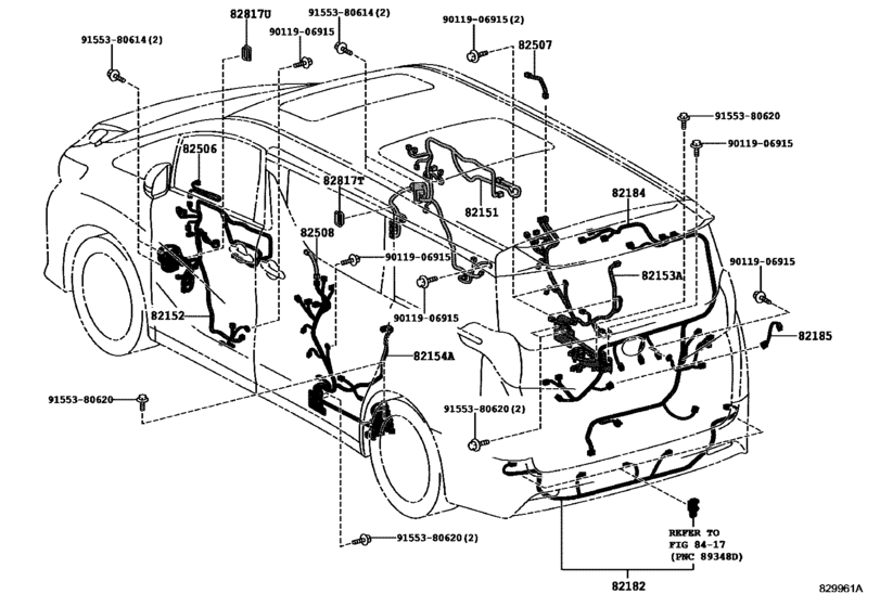 Wiring & Clamp for 2015 - 2018 Toyota ALPHARD/ VELLFIRE GGH30 | General