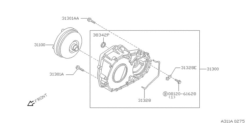 Torque converter,housing & case
