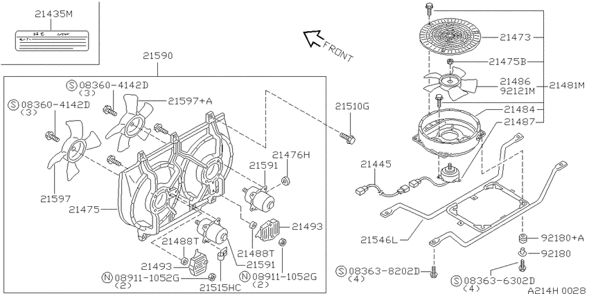 Radiator, shroud & fitting