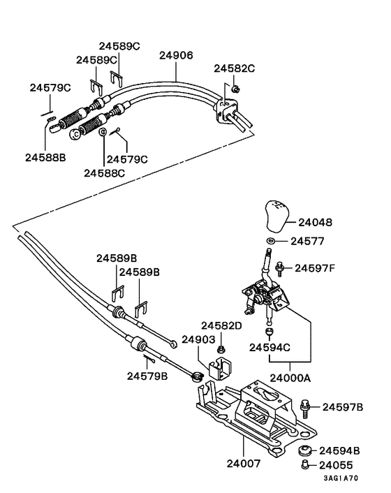 M/t floor shift linkage