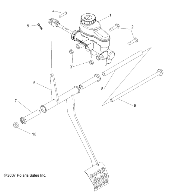 Brakes, pedal and master cylinder mounting