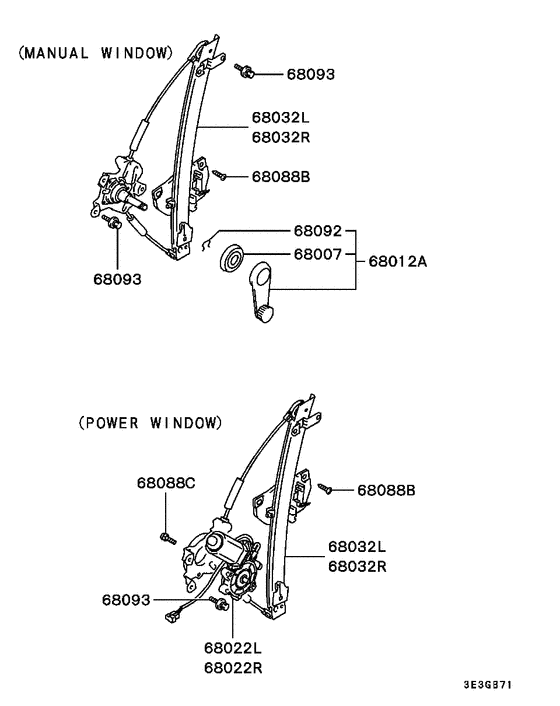 Rear door window regulator