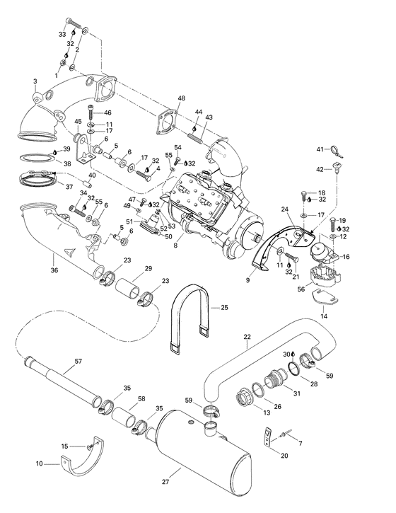 01- engine support and muffler