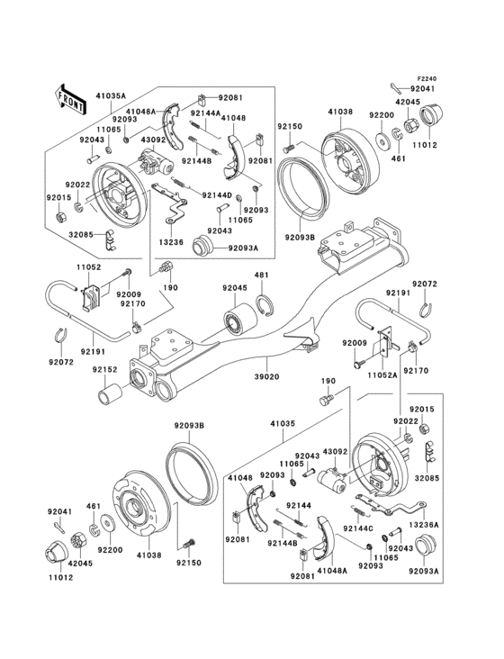 Rear hubs/brakes