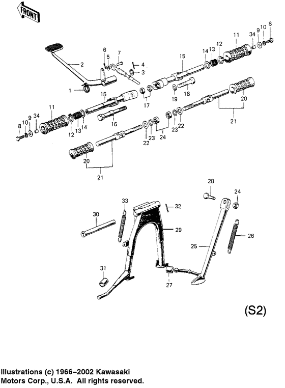 Footrests/stands/brake pedal