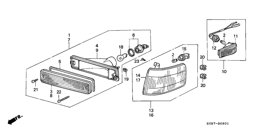 Front combination light