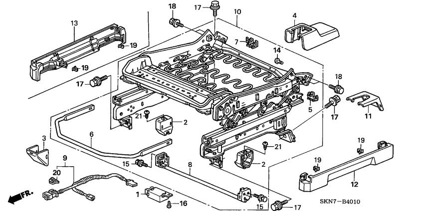 Front seat components