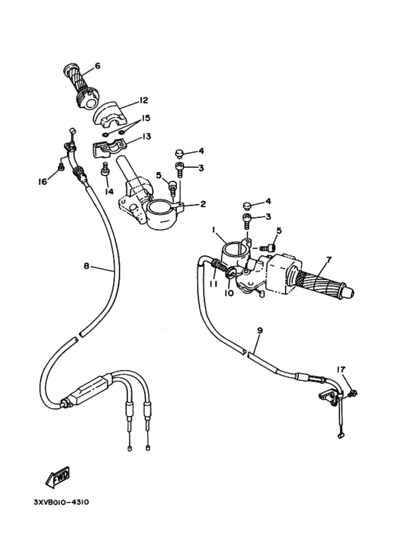 Steering handle & cable