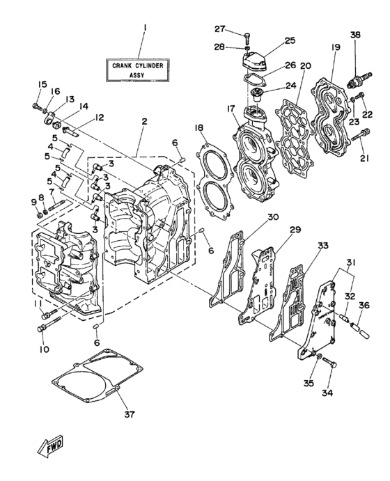 Cylinder crankcase