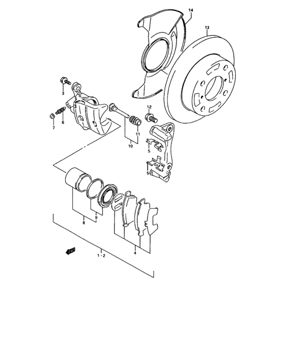 Front wheel brake