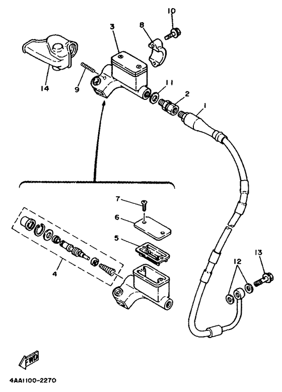 Front master cylinder