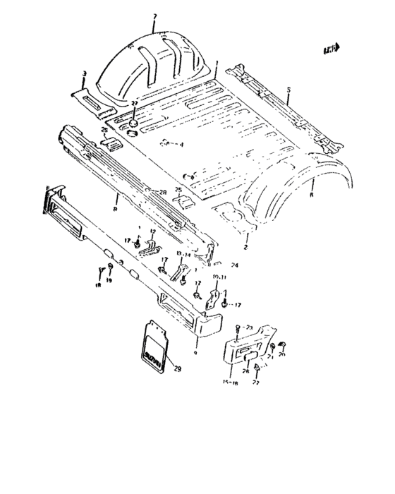Groupe - catalog. samurai milsubgroupe - j - 1 - 0 plancher arriere