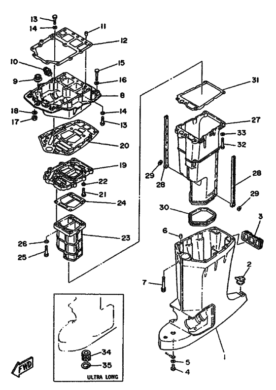 Upper casing