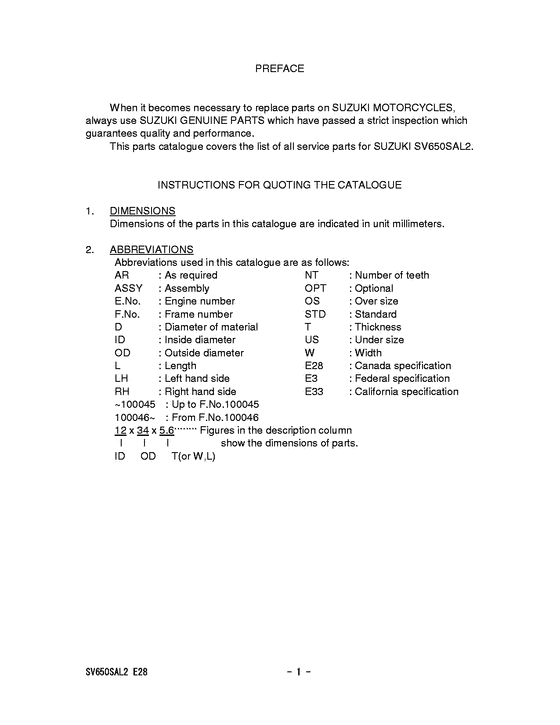 Catalog preface