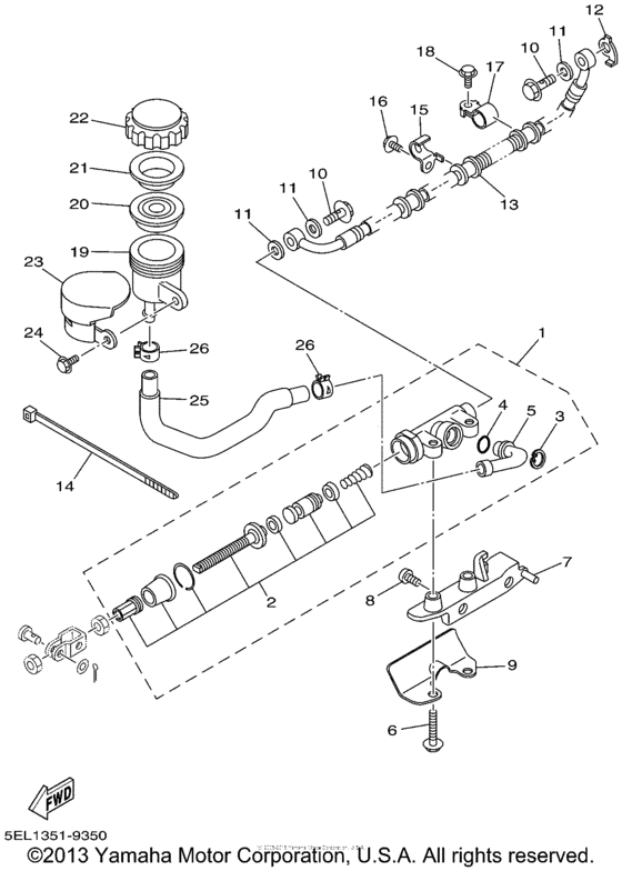 Rear master cylinder