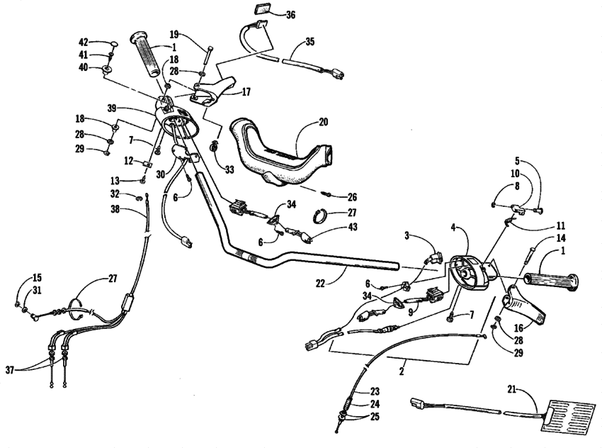 Handlebar and controls