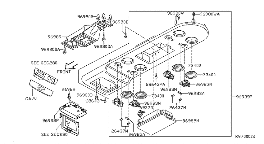 Roof console