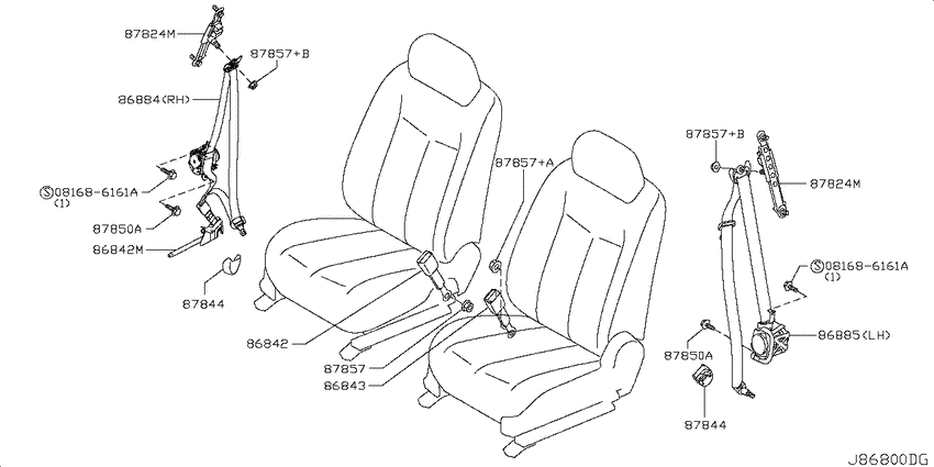 Front seat belt