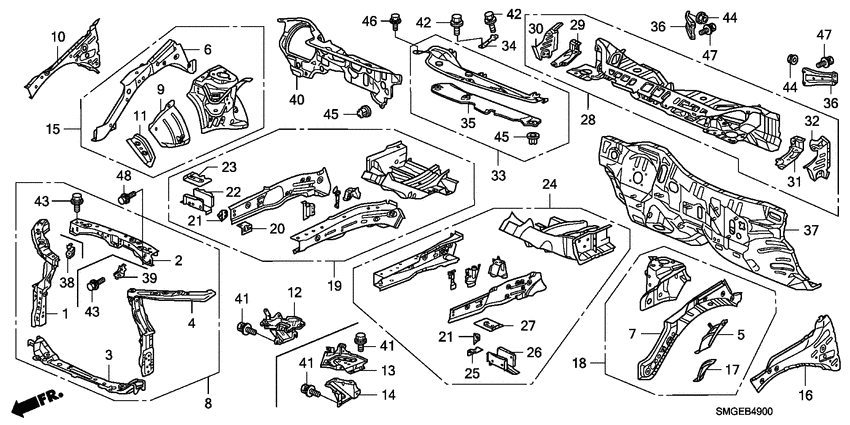 Front bulkhead/dashboard