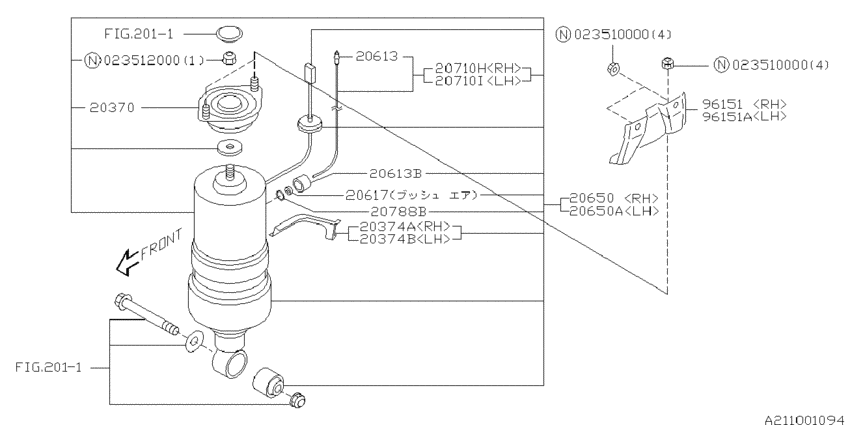Rear strut (shock absorber)
