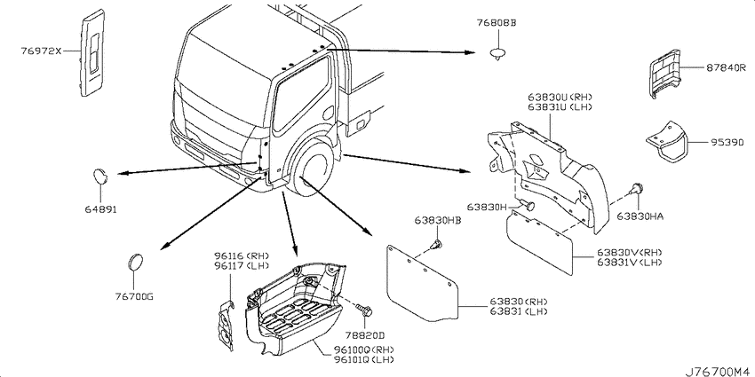 Body side fitting
