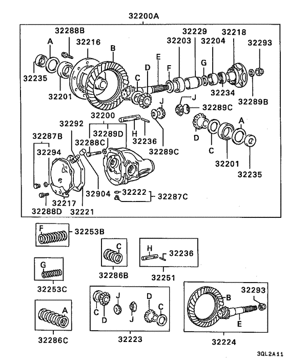 Front axle differential