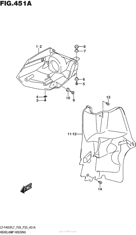 Headlamp Housing