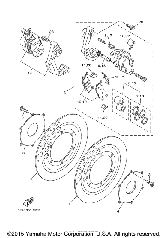 Front brake caliper