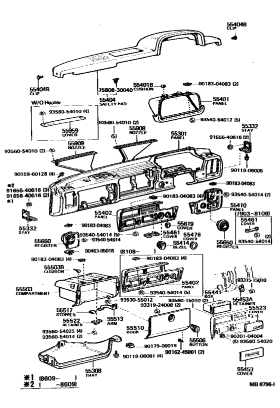 Instrument Panel & Glove Compartment