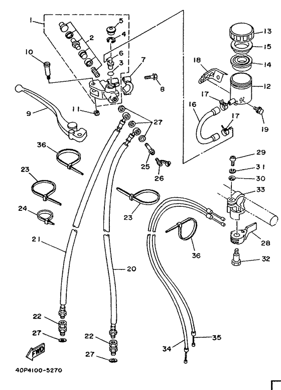 Front master cylinder