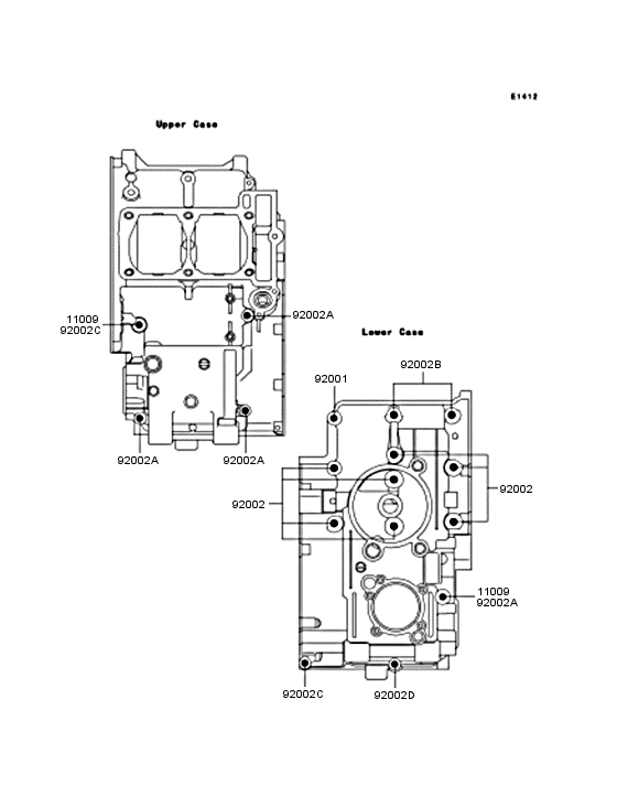 Crankcase bolt pattern