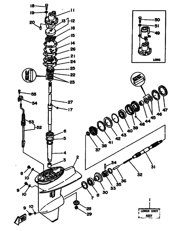 Lower casing & drive 1