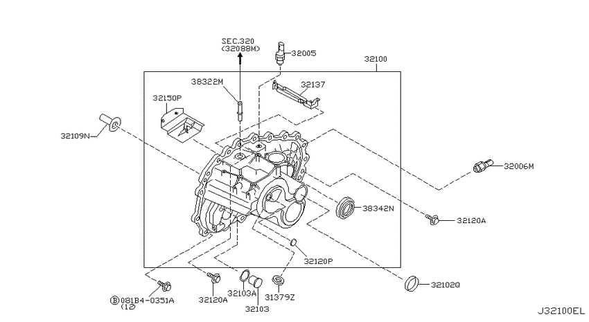 Transmission case & clutch release