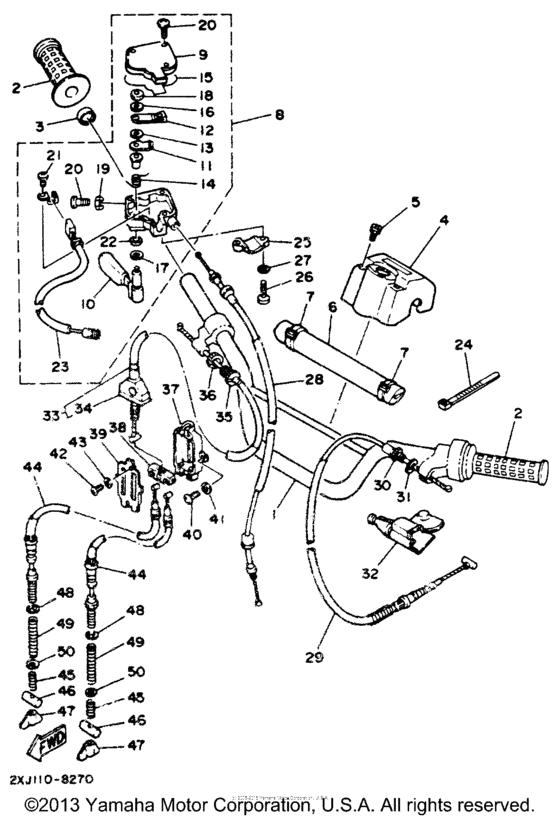 Handlebar cable