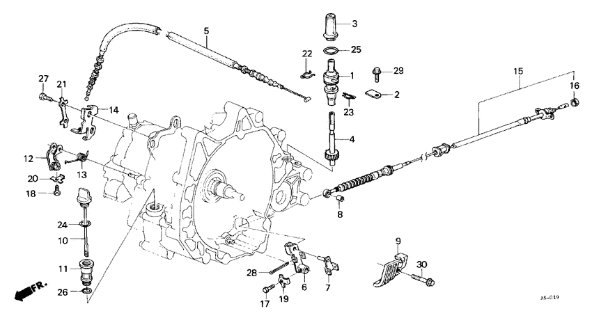 Control lever/ control wire