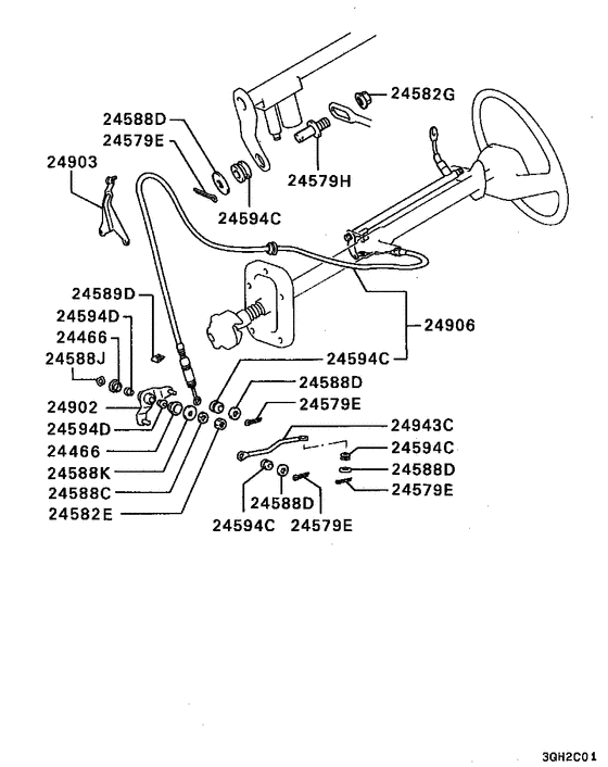 A/t column shift linkage
