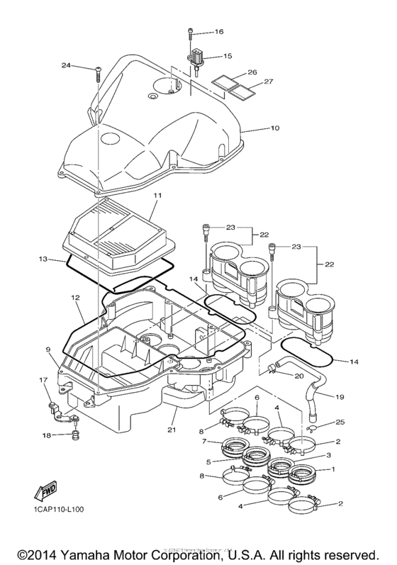 Intake for 2015 Yamaha FZ1 USA sales region, , 14439880807378