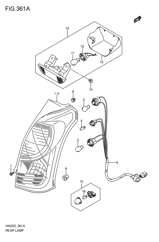 rear lamp / ル - ムランプ